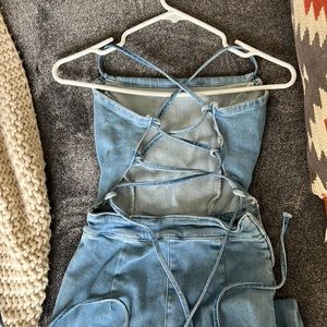 Good American jean jumpsuit size 2